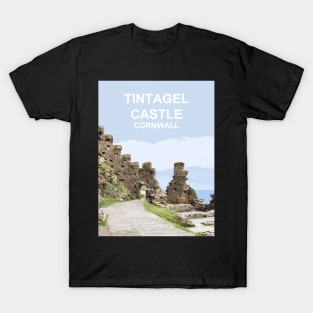 Tintagel Cornwall. Cornish gift Travel location poster T-Shirt